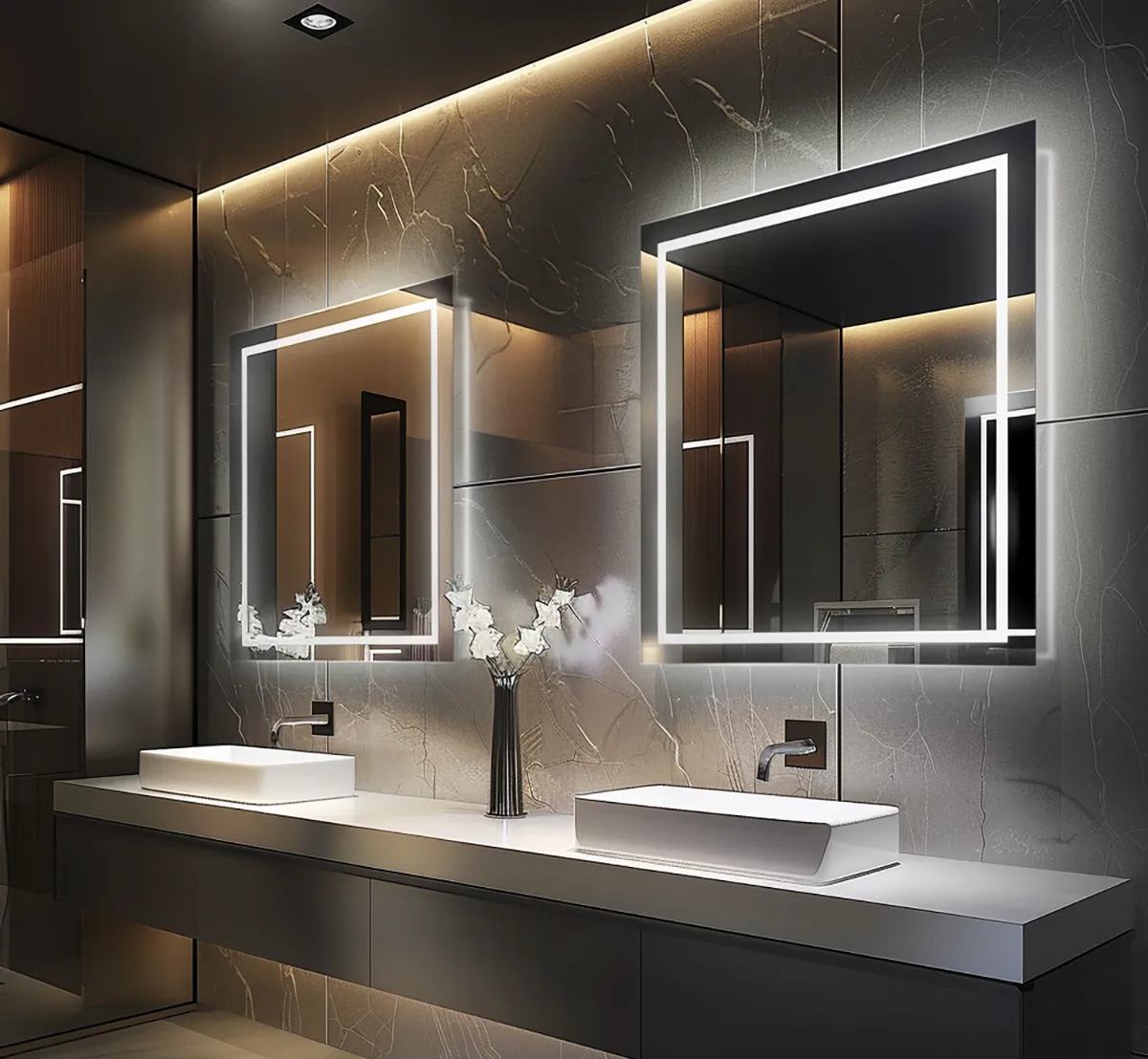 LED Mirror with Front & Backlit for Wholesale