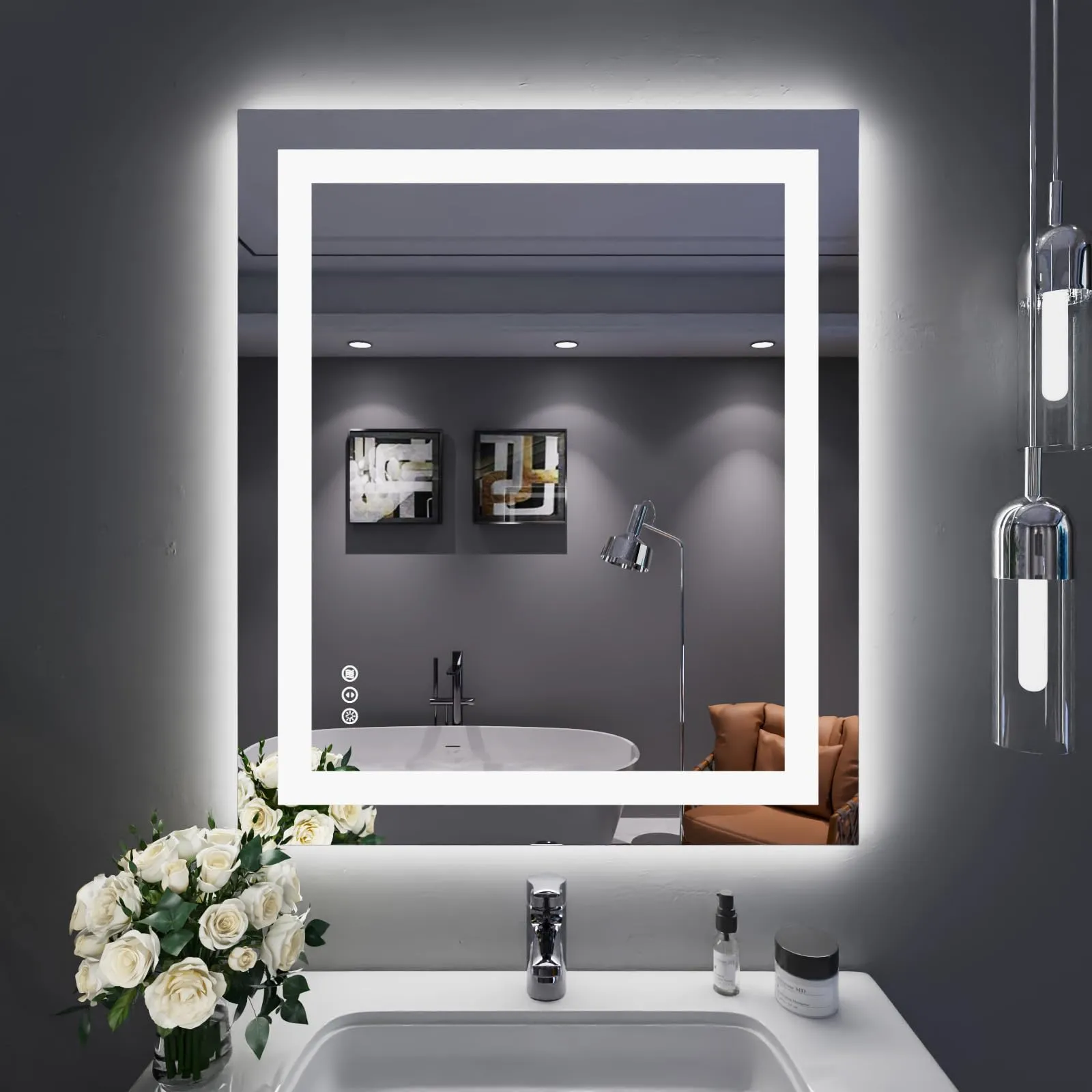 LED Mirror with Front & Backlit for Wholesale