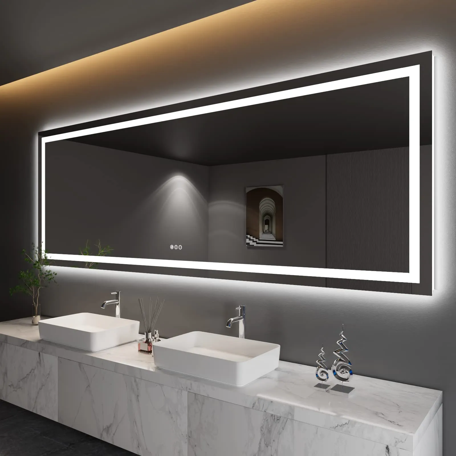 LED Mirror with Front & Backlit for Wholesale