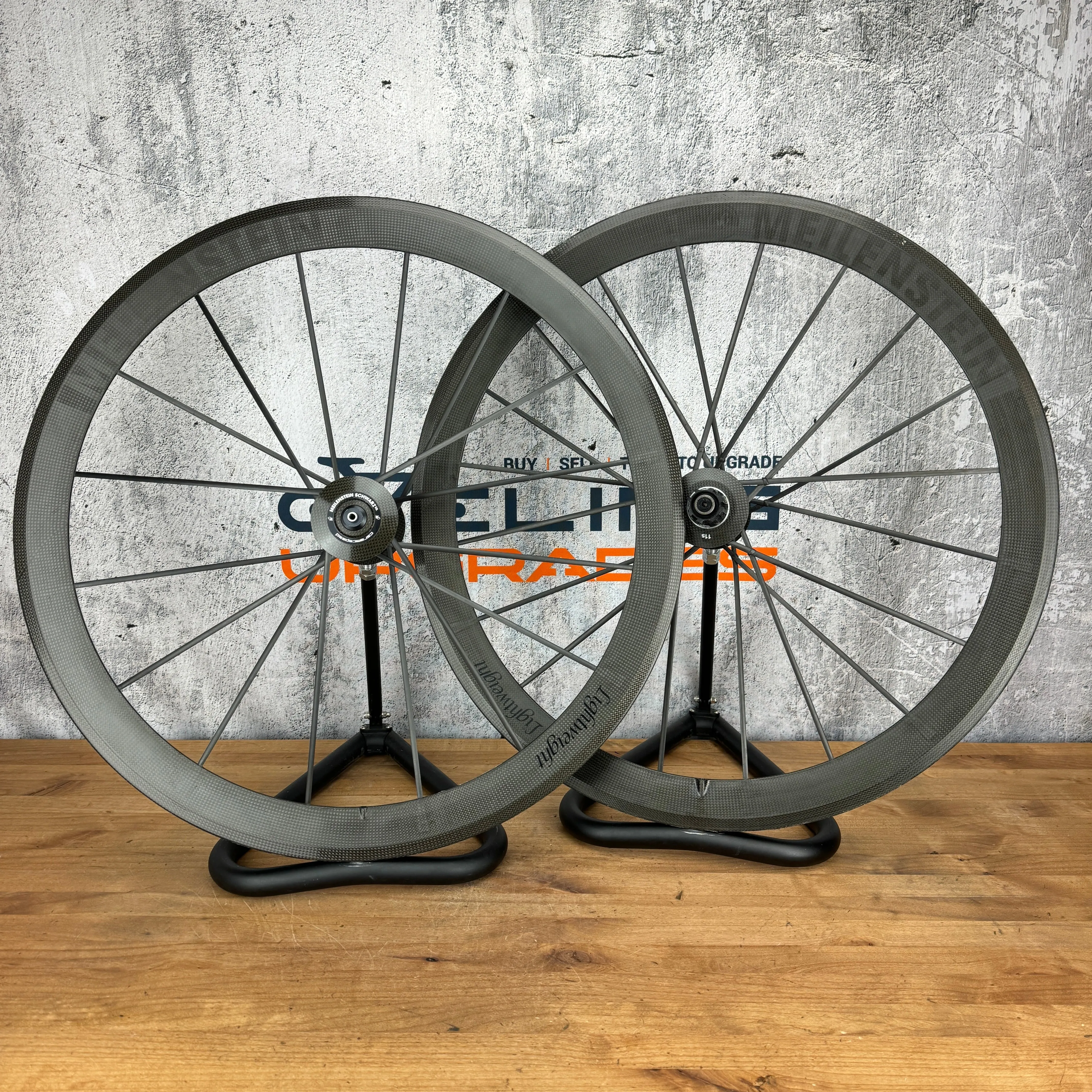 Lightweight Meilenstein Schwarz Carbon Tubular Wheelset Rim Brake Ceramicspeed 1143g