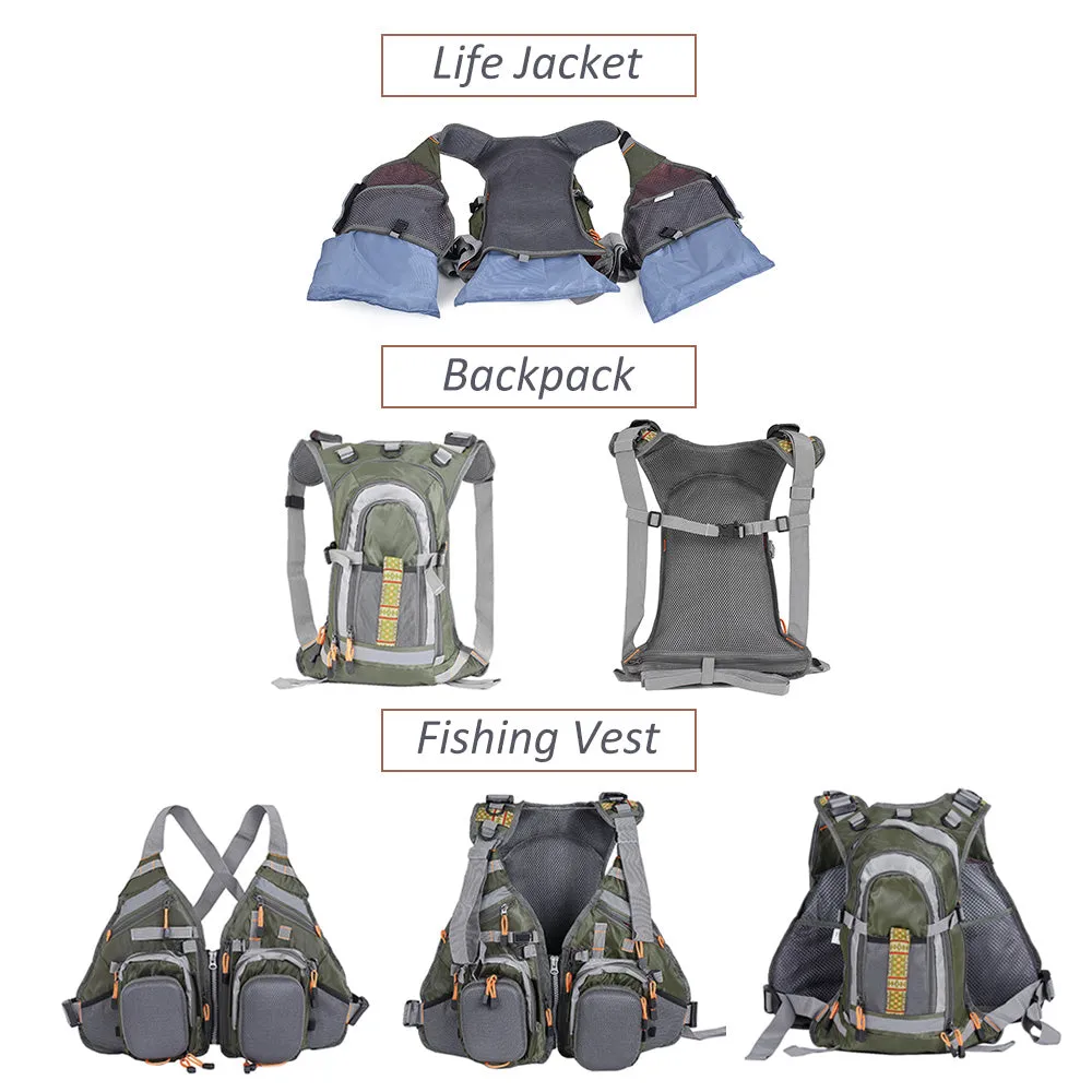 Lixada 3 In 1 Mesh Fly Fishing Vest