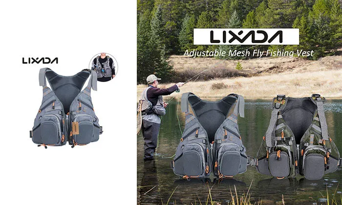 Lixada 3 In 1 Mesh Fly Fishing Vest