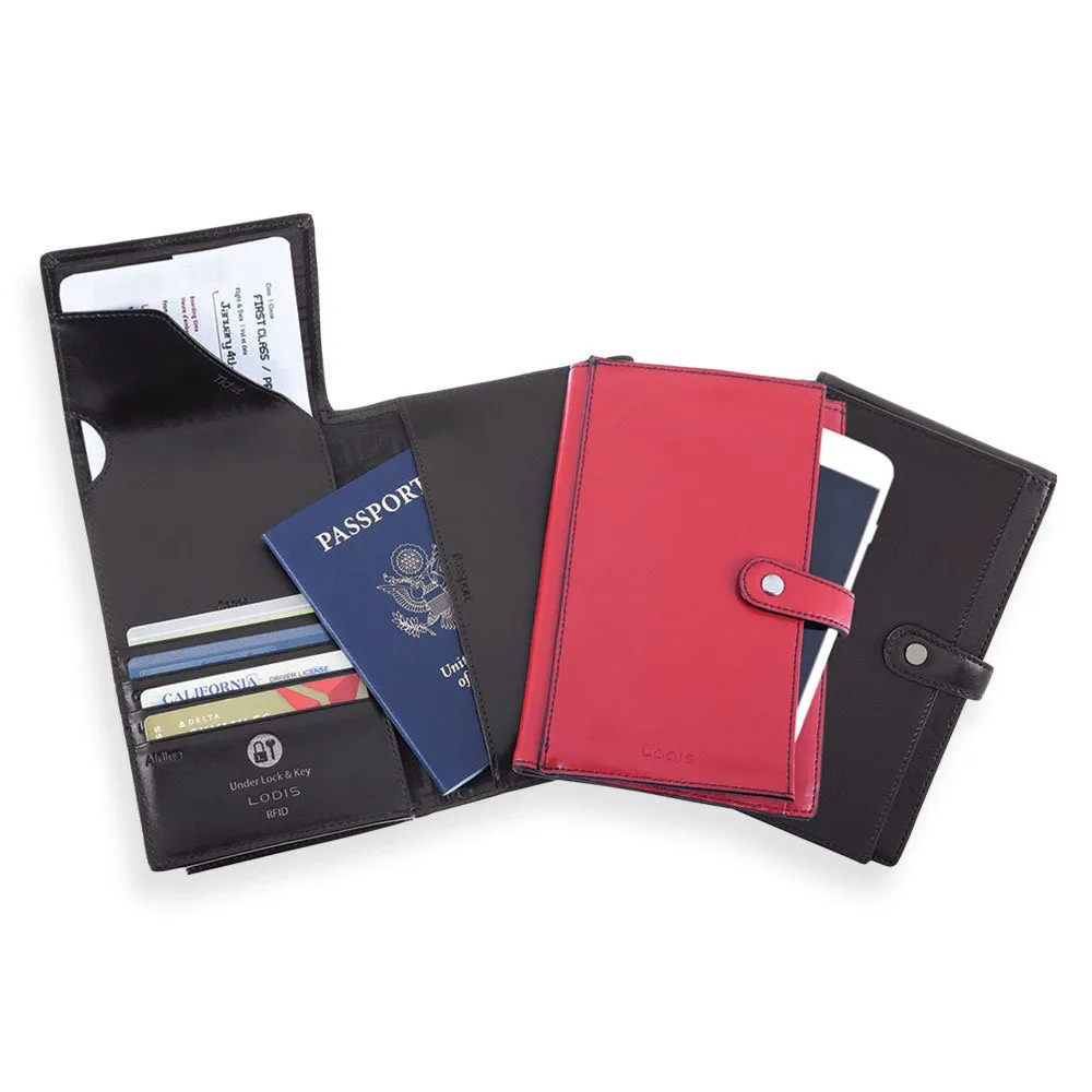 Lodis Audrey Cell Phone Passport Wallet with Lock & Key Technology