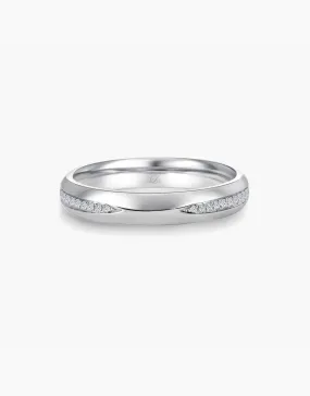 LVC Desirio Passion Wedding Band in White Gold with Brilliant Diamonds
