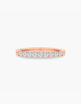 LVC Eterno Harmony Wedding Band in Rose Gold with Diamonds