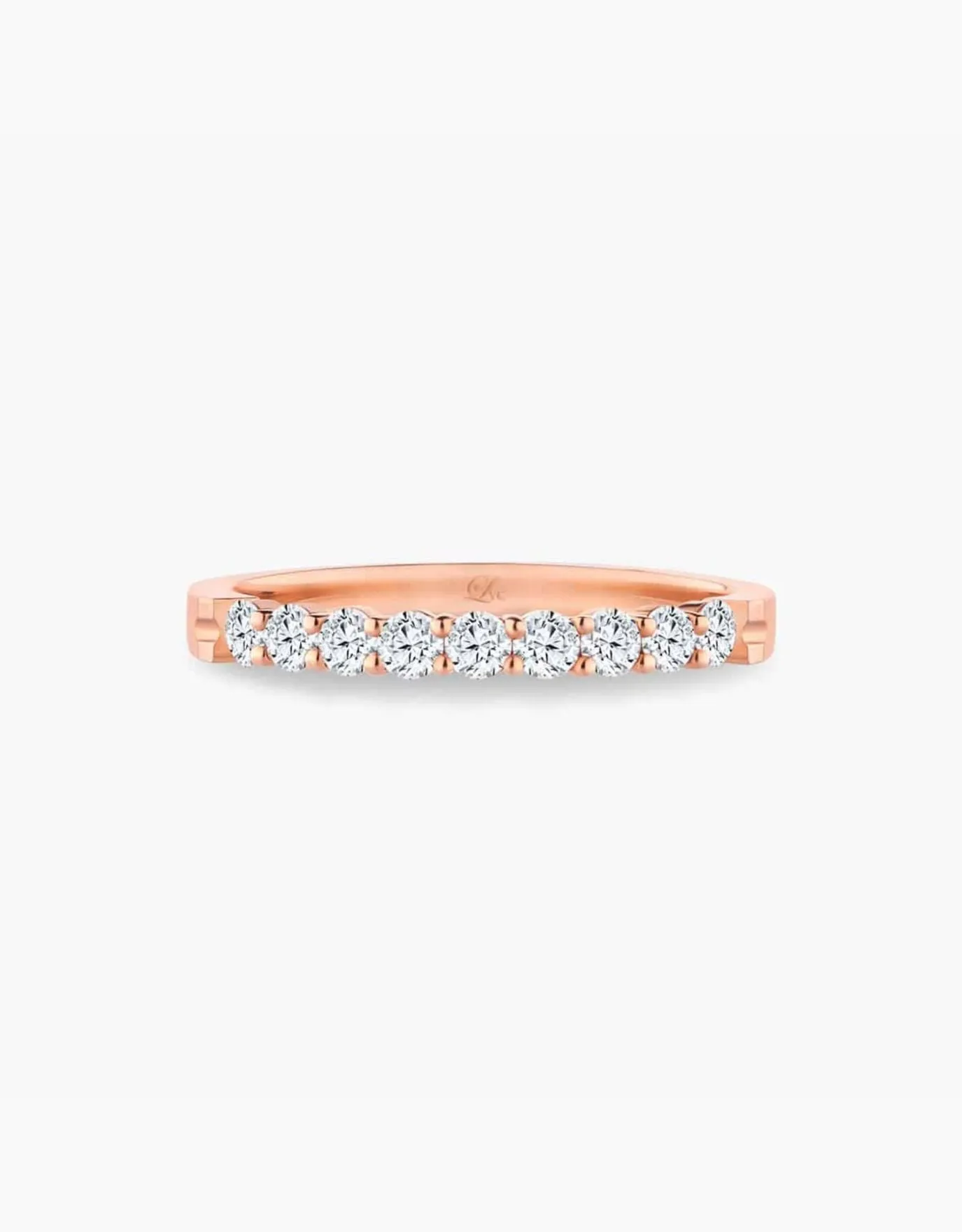 LVC Eterno Harmony Wedding Band in Rose Gold with Diamonds