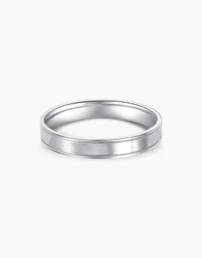 LVC Purete Step Edge Wedding Band in Platinum