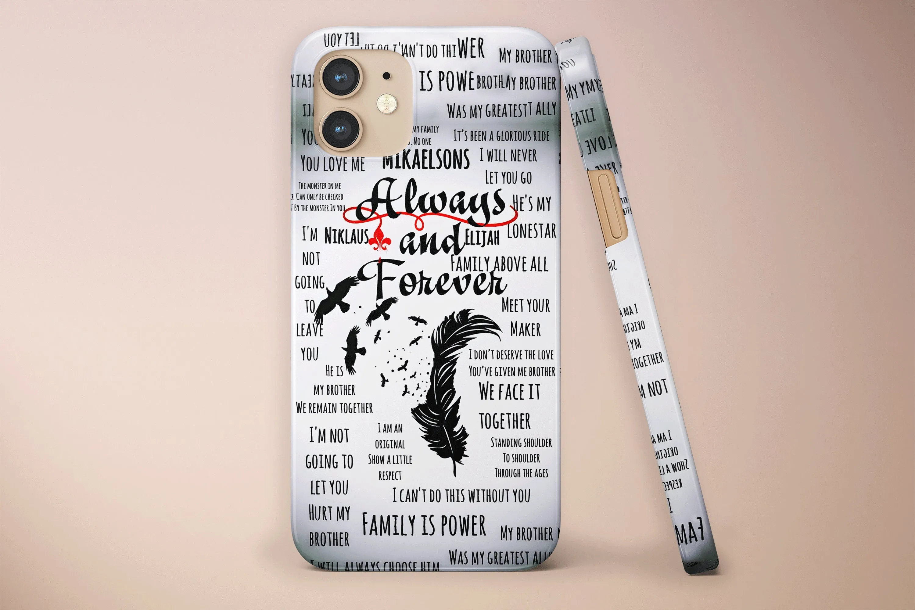 Meaningful Deep Quote Stefan, Damon, Salvatore, and Elena Phone Case Soft Cover