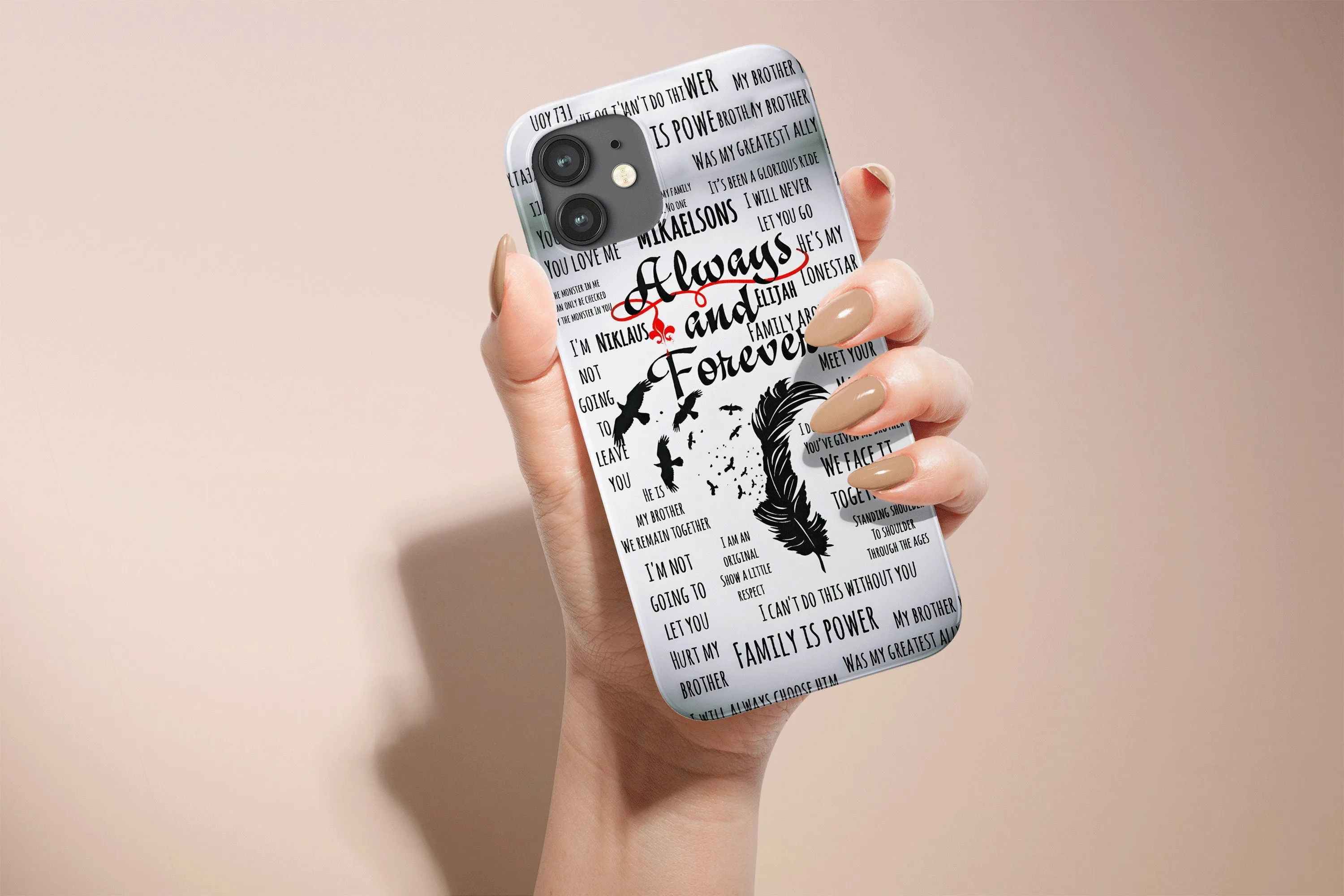 Meaningful Deep Quote Stefan, Damon, Salvatore, and Elena Phone Case Soft Cover