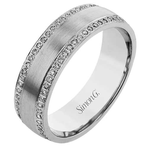 Men's Wedding Band in 14k or 18k Gold with Diamonds