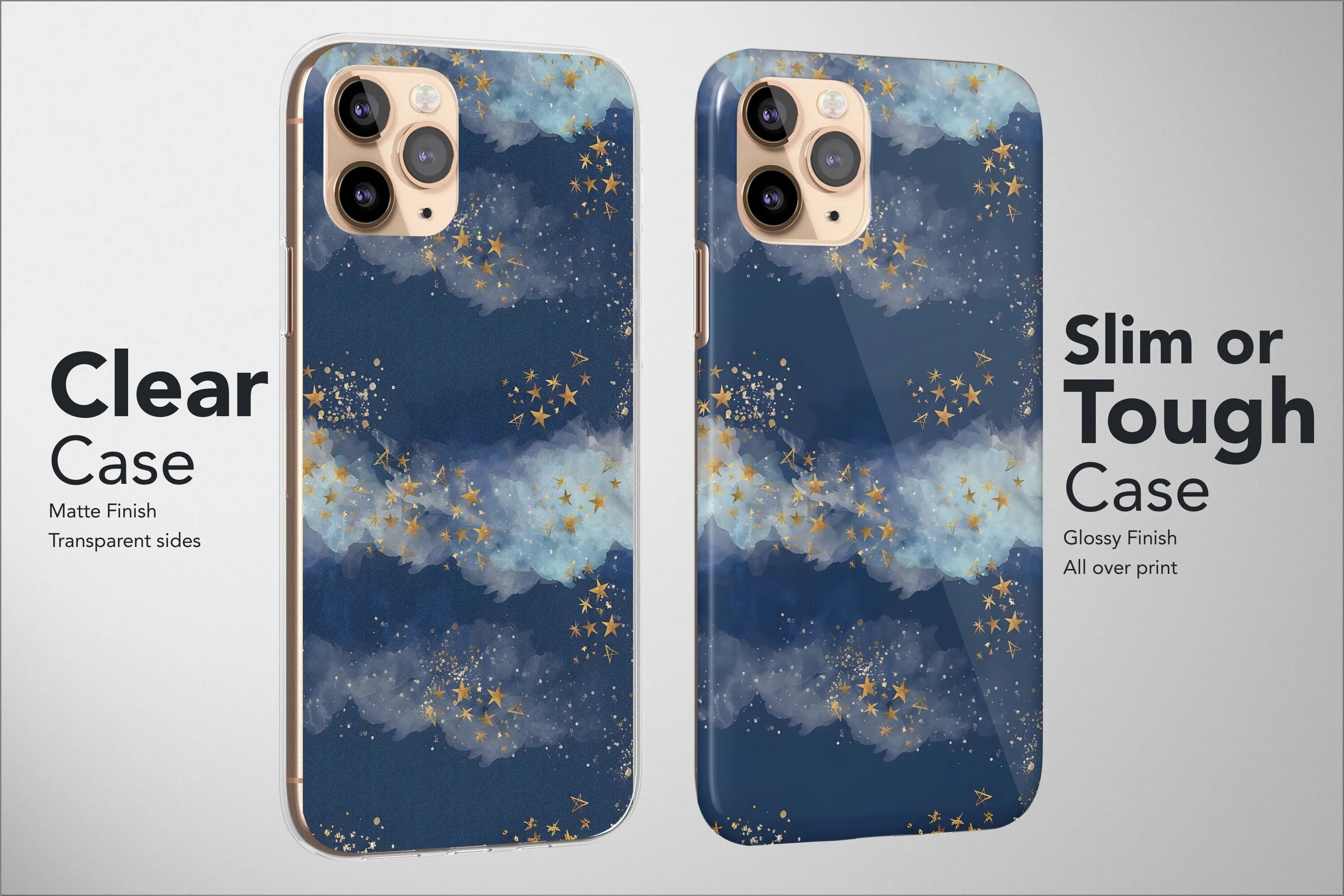 Moon and Stars Phone Case Celestial Collage Cover