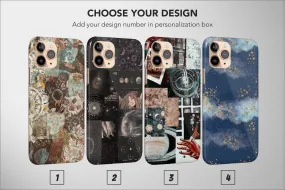 Moon and Stars Phone Case Celestial Collage Cover
