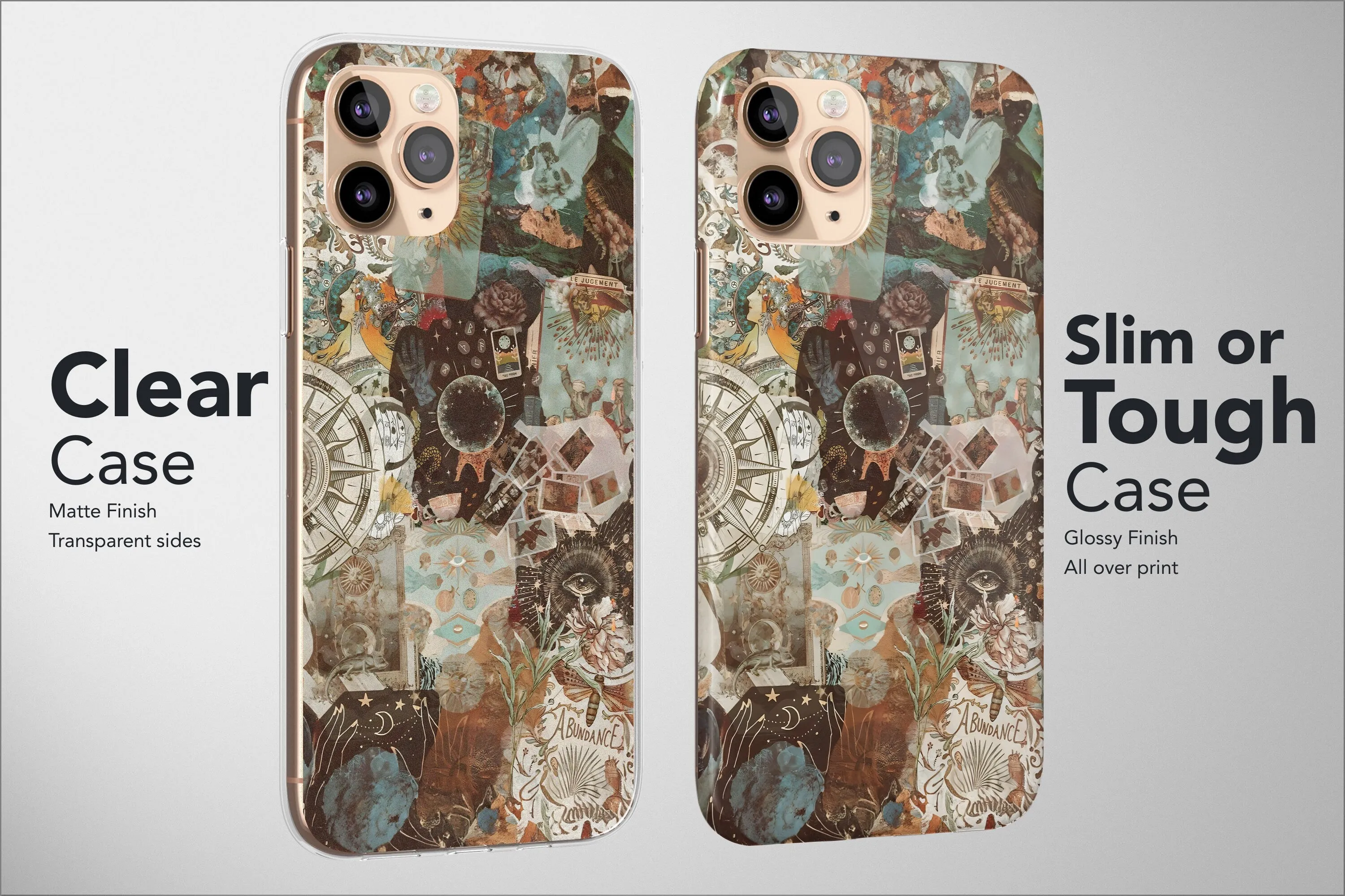 Moon and Stars Phone Case Celestial Collage Cover