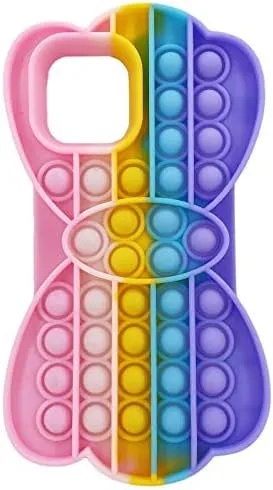 Moreup Pop Phone Case Push Bubble Fidget Case Cover Mobile Phone Protective