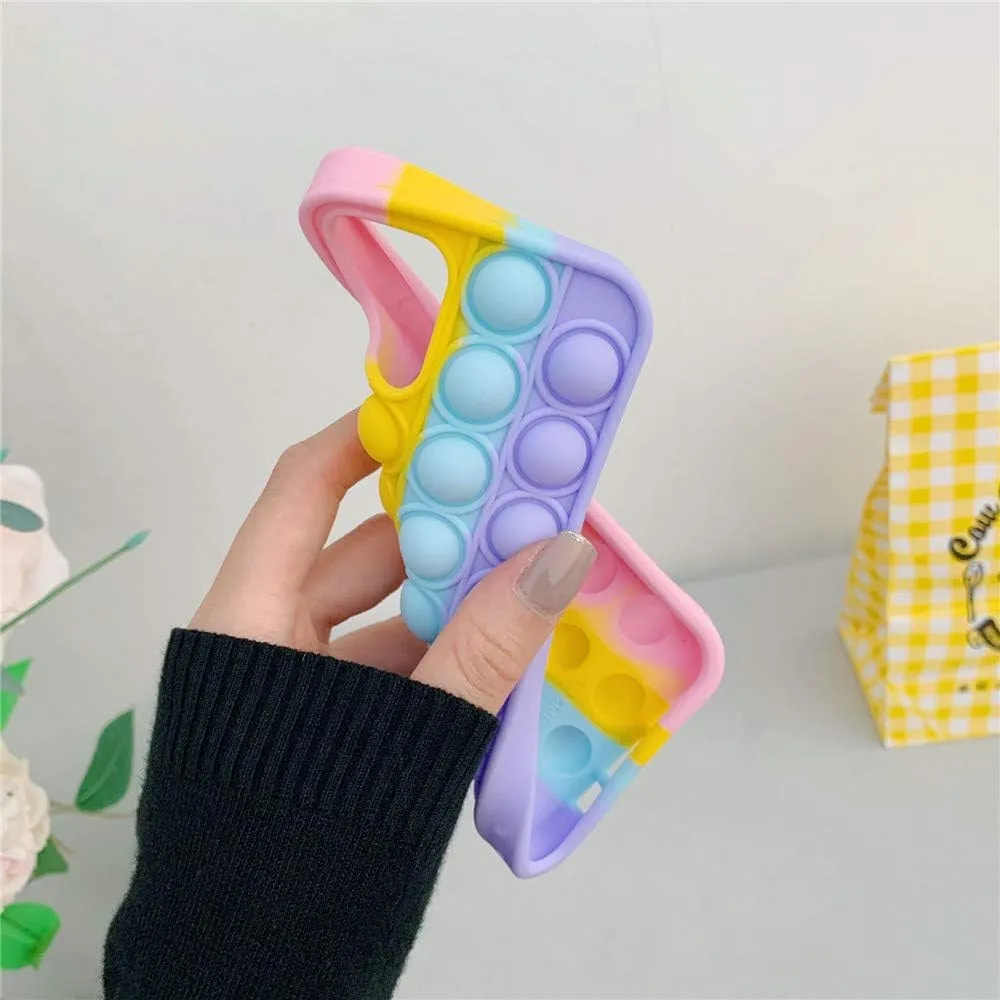 Moreup Pop Phone Case Push Bubble Fidget Case Cover Mobile Phone Protective