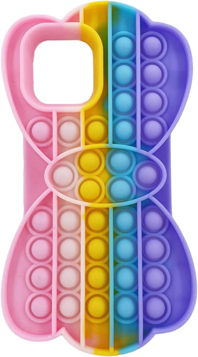 Moreup Pop Phone Case Push Bubble Fidget Case Cover Mobile Phone Protective
