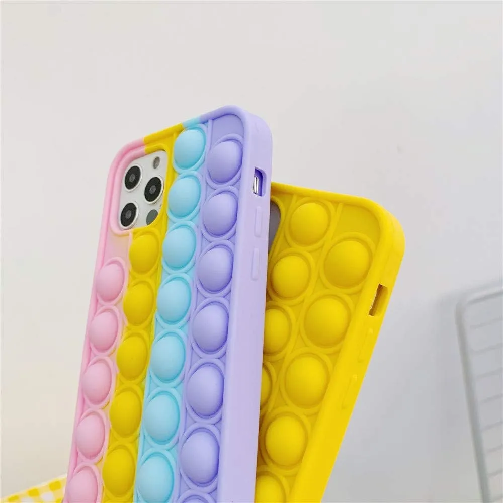 Moreup Pop Phone Case Push Bubble Fidget Case Cover Mobile Phone Protective
