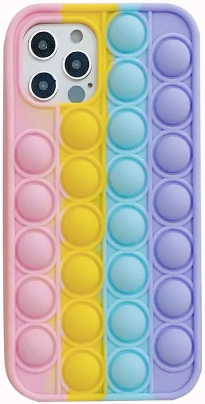Moreup Pop Phone Case Push Bubble Fidget Case Cover Mobile Phone Protective