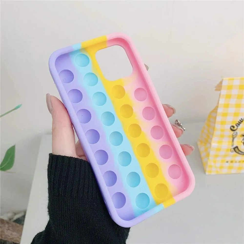 Moreup Pop Phone Case Push Bubble Fidget Case Cover Mobile Phone Protective