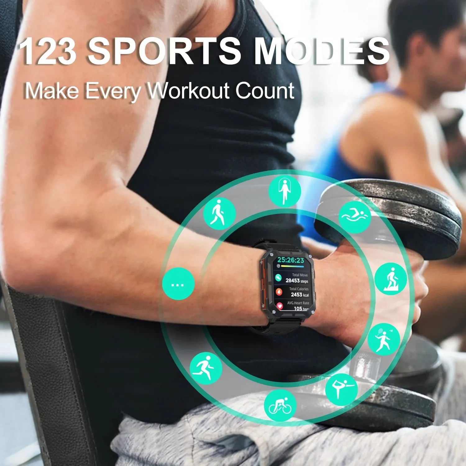 New Men's Voice Assistant BT Wireless C20 Pro Smart Watch IP68 Waterproof Wristwatch for Android Ios