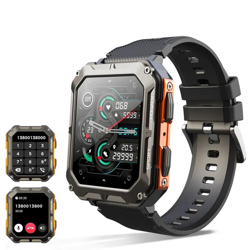 New Men's Voice Assistant BT Wireless C20 Pro Smart Watch IP68 Waterproof Wristwatch for Android Ios