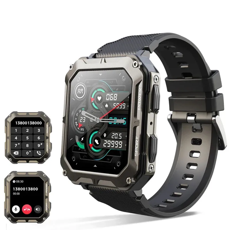 New Men's Voice Assistant BT Wireless C20 Pro Smart Watch IP68 Waterproof Wristwatch for Android Ios