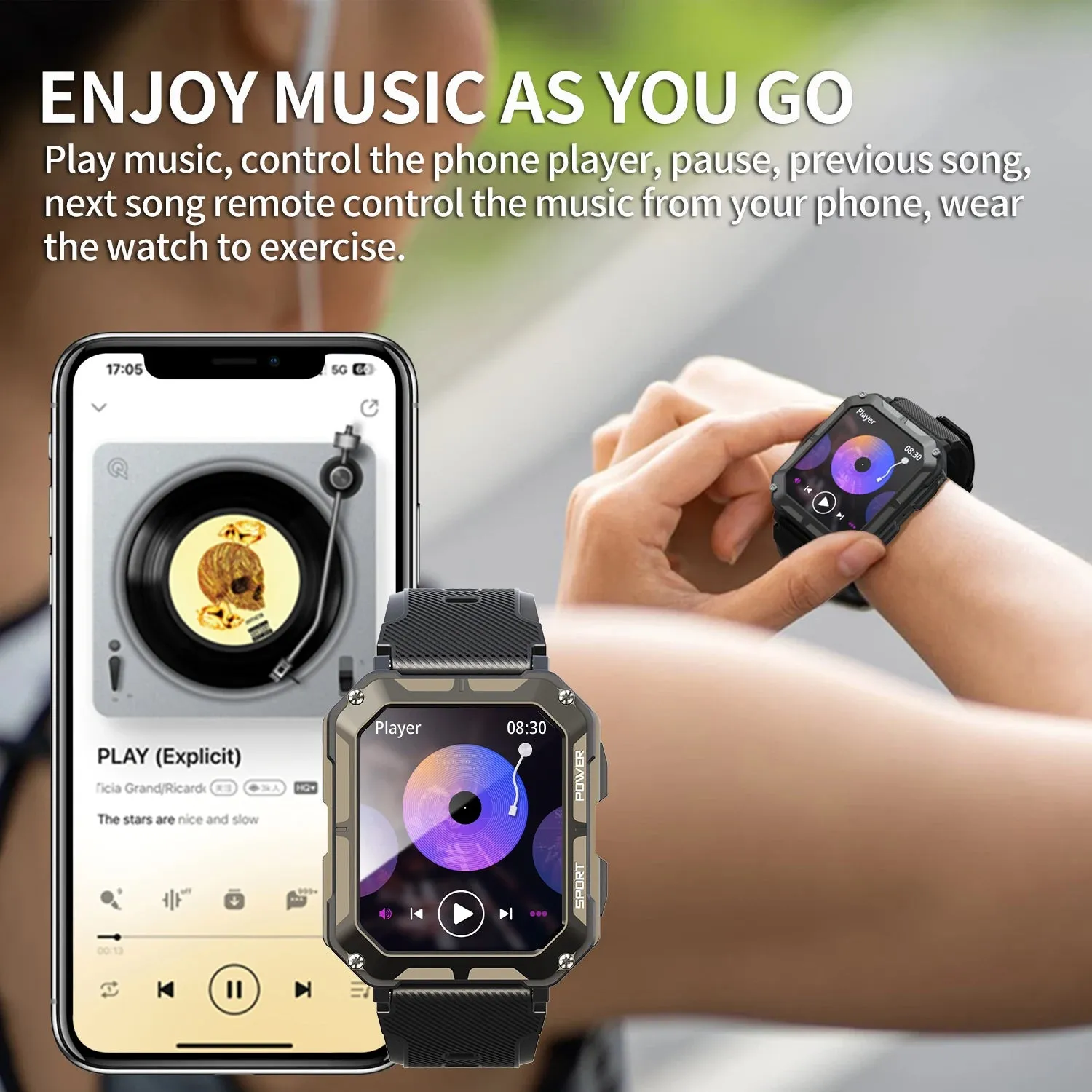New Men's Voice Assistant BT Wireless C20 Pro Smart Watch IP68 Waterproof Wristwatch for Android Ios