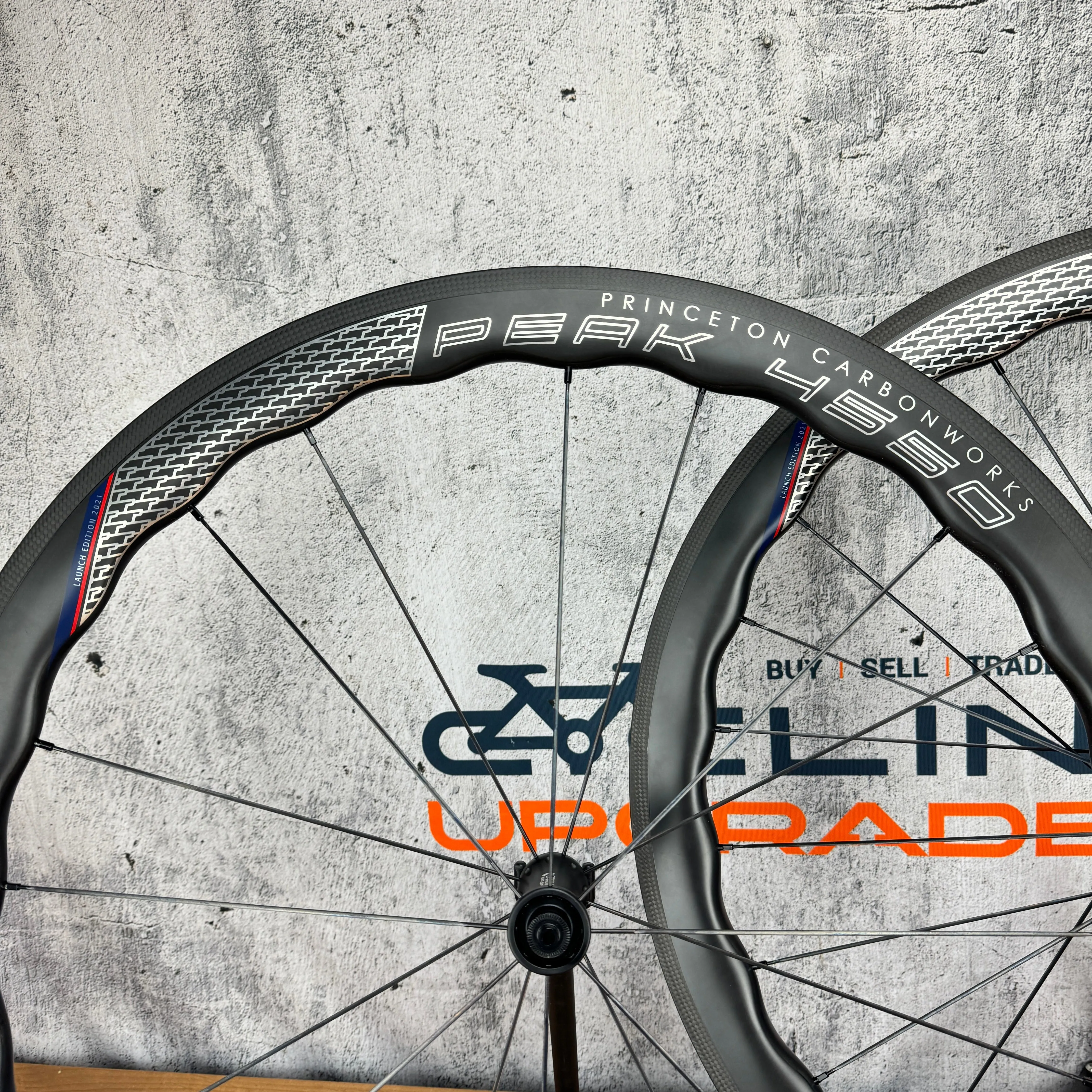 New! Princeton CarbonWorks Peak 4550 Carbon Tubular Wheelset Rim Brake 1135g 700c