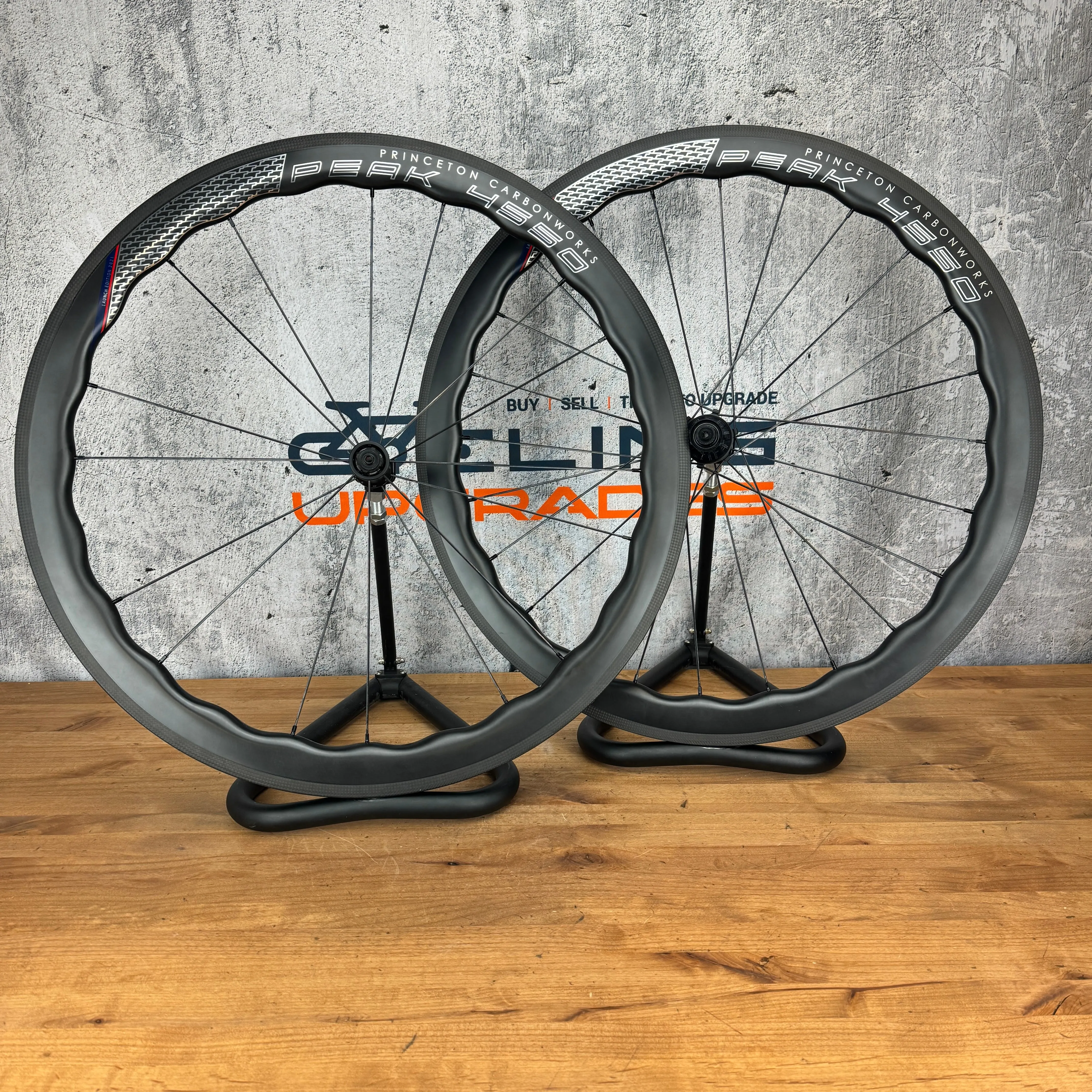 New! Princeton CarbonWorks Peak 4550 Carbon Tubular Wheelset Rim Brake 1135g 700c