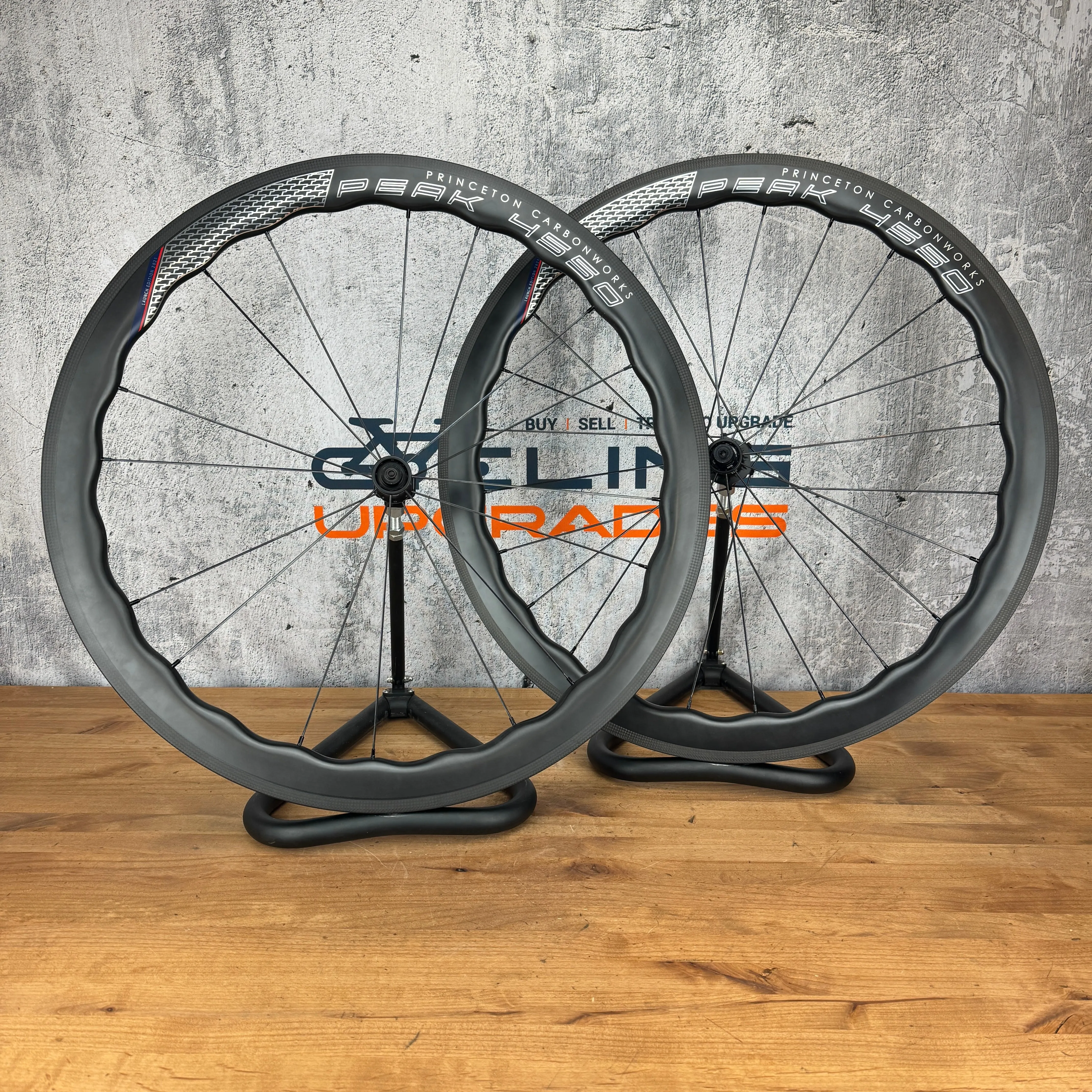 New! Princeton CarbonWorks Peak 4550 Carbon Tubular Wheelset Rim Brake 1135g 700c