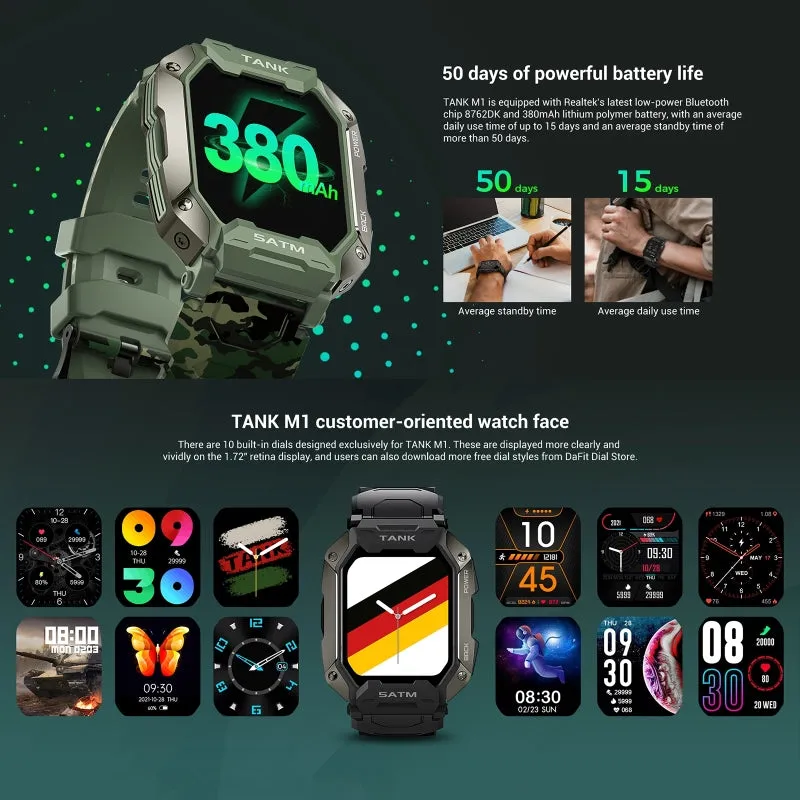 New TANK M1 1.72 TFT Screen Smartwatch