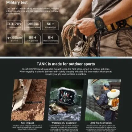 New TANK M1 1.72 TFT Screen Smartwatch