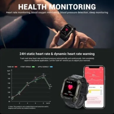 New TANK M1 1.72 TFT Screen Smartwatch