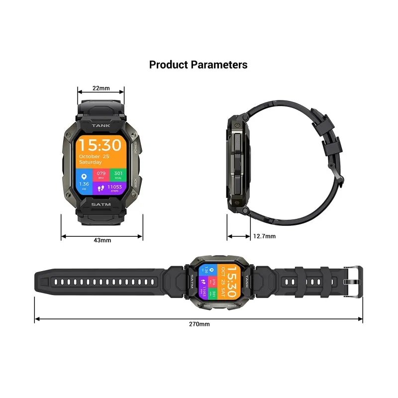 New TANK M1 1.72 TFT Screen Smartwatch