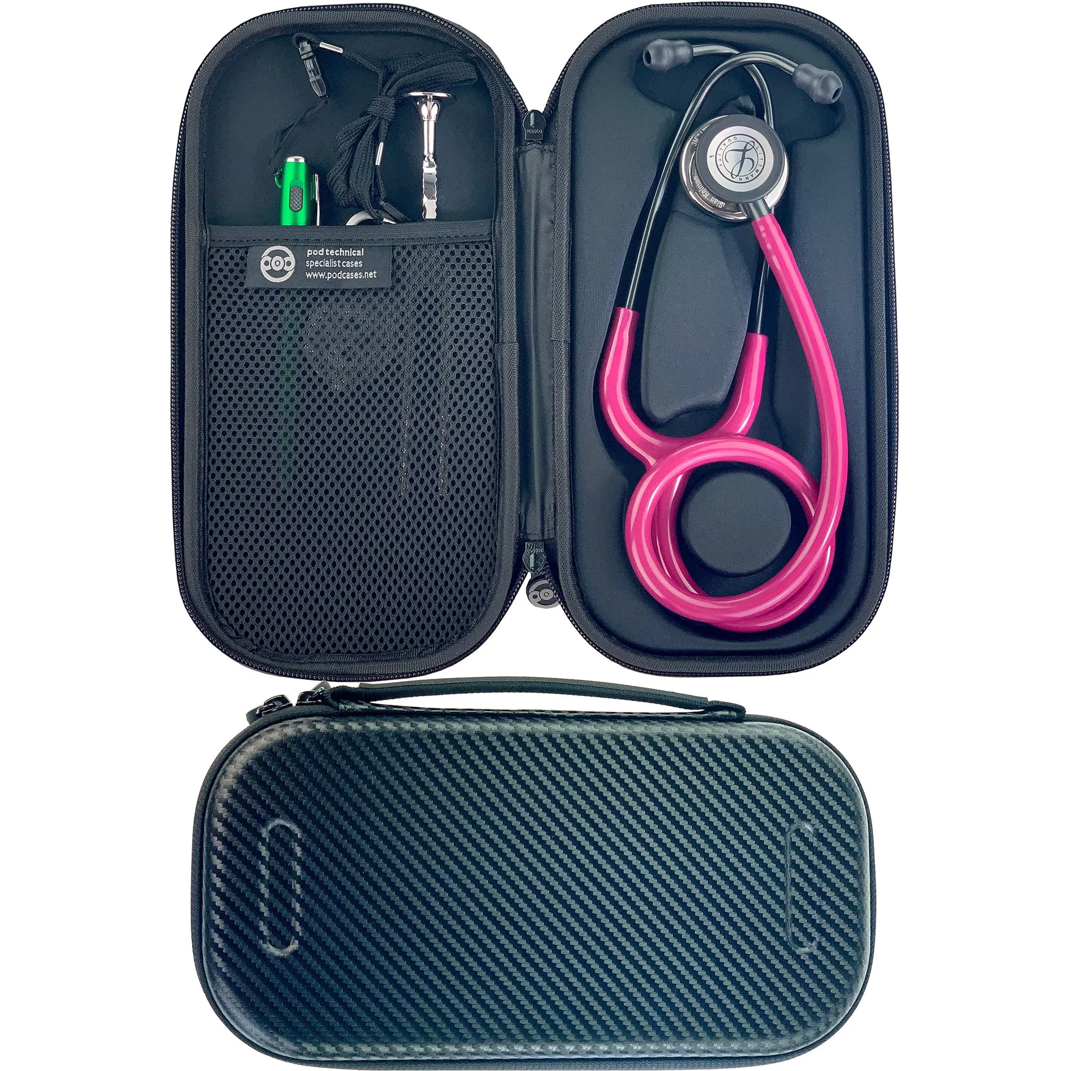 Pod Technical Classicpod Micro Stethoscope Case for Littmann Classic Stethoscopes - Carbon - Freshers Voucher