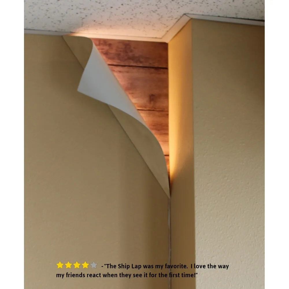 "Big Reveal" LED Corner Light 18" White Curved Metal