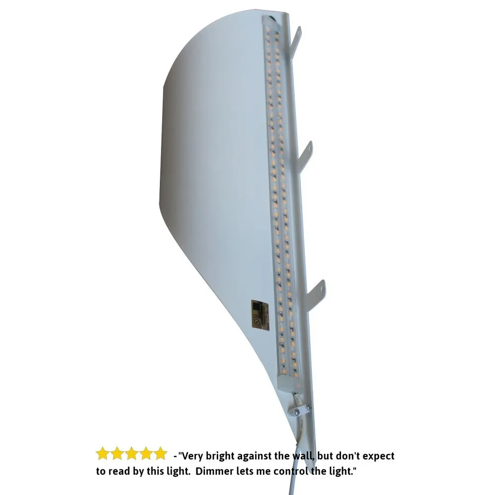 "Big Reveal" LED Corner Light 18" White Curved Metal