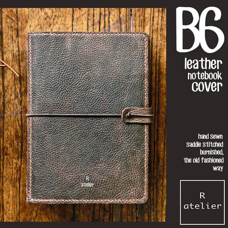 R.atelier B6 / B6 Slim TN Leather Notebook Folio Cover | Bistre Brown