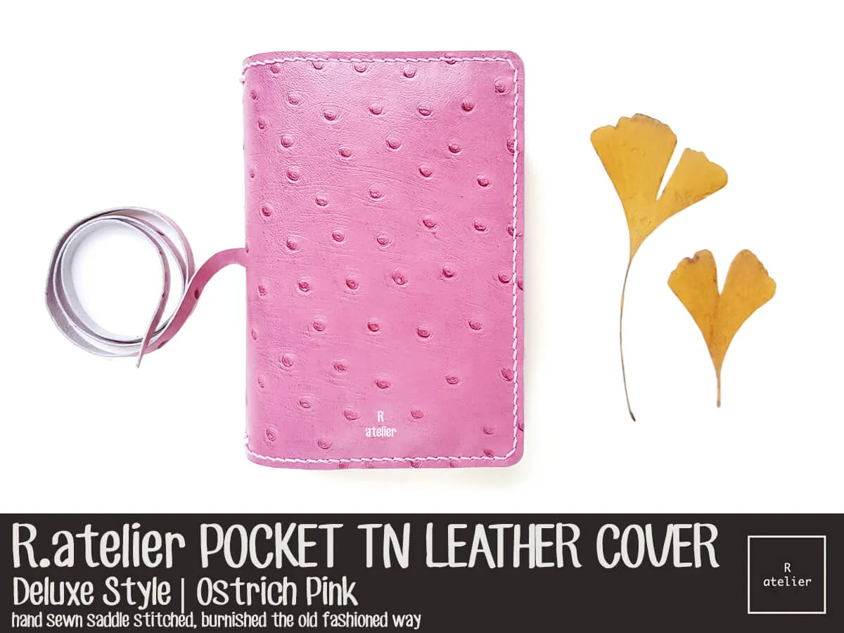 R.atelier Pocket TN Leather Folio | Ostrich Pink