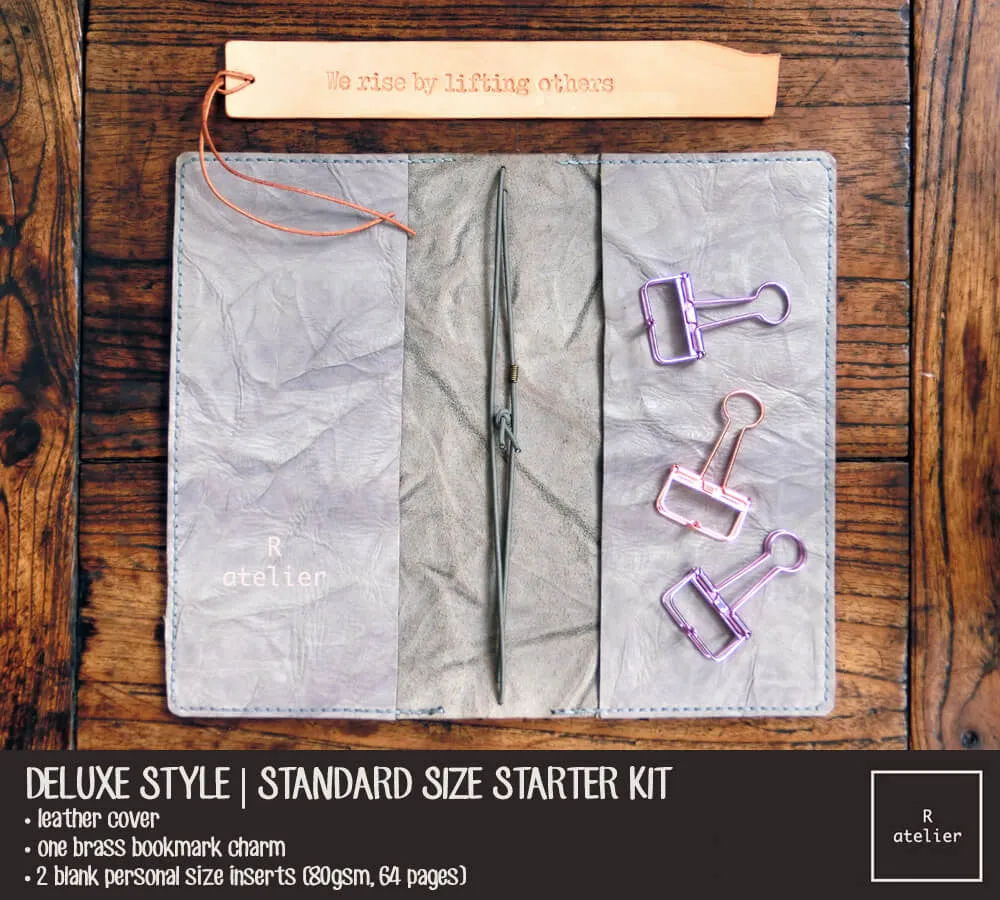 R.atelier Standard TN Leather Folio | Elephant Grey