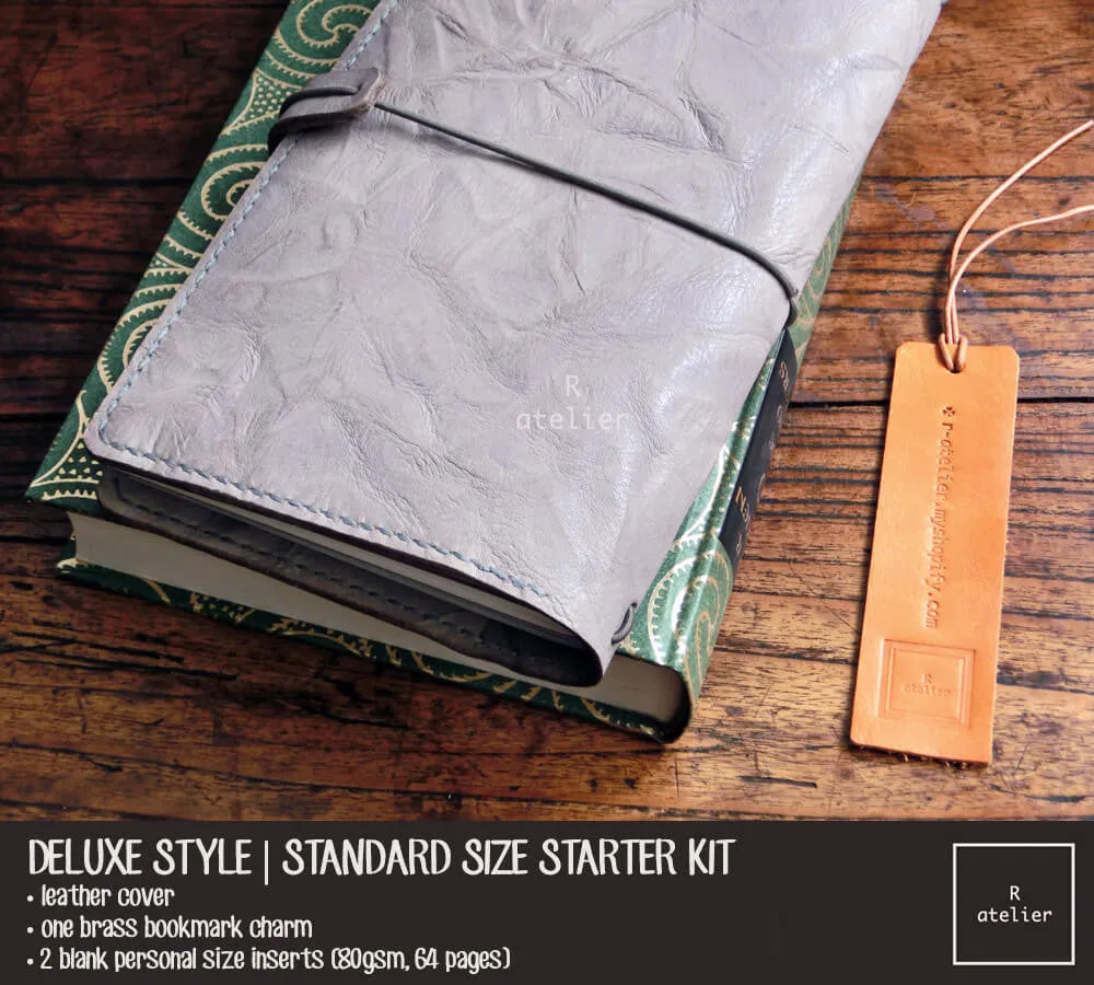 R.atelier Standard TN Leather Folio | Elephant Grey