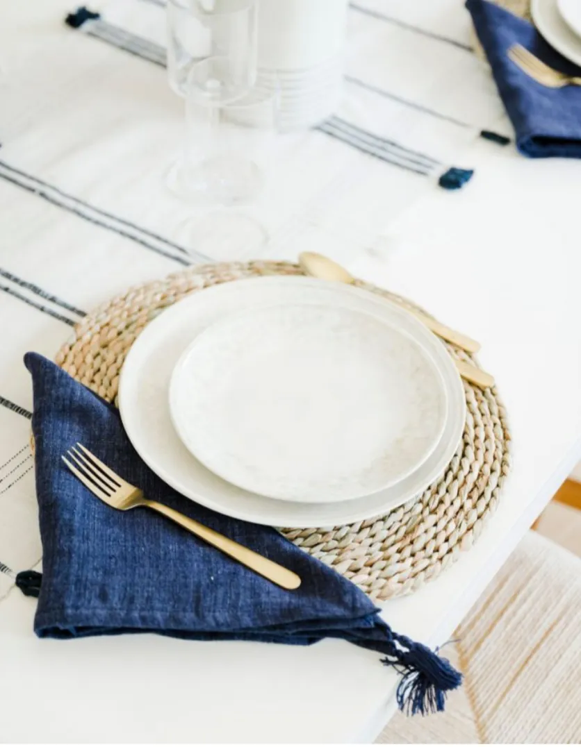 Set of 4 Seagrass Dinner Plate Chargers, Fair Trade, Zimbabwe