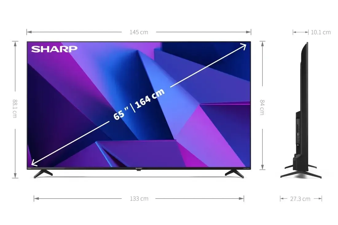 Sharp 4TC65FN2K 65FN2K 65" 4K Ultra HD Smart Andriod TV Black