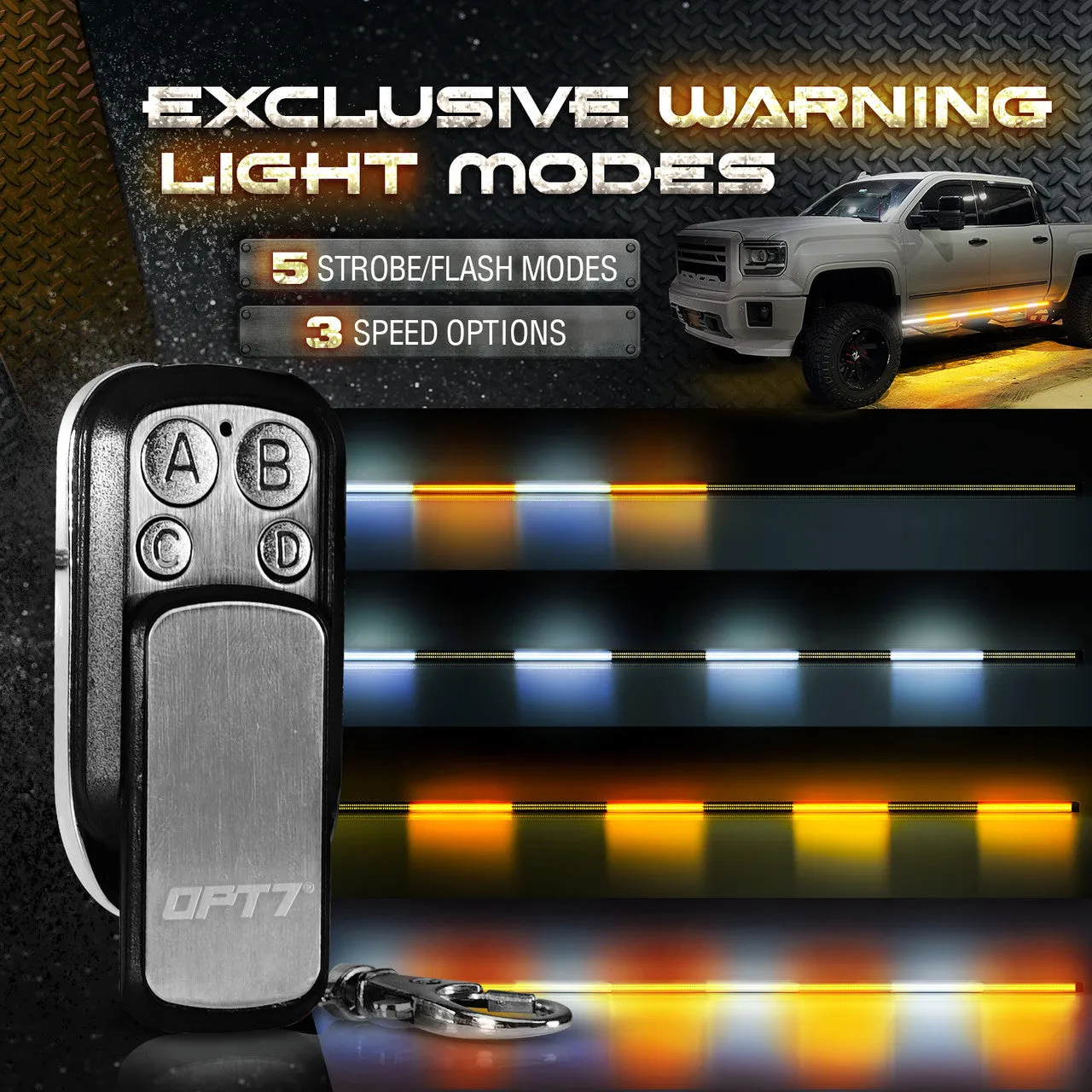 Sidekick Running Board Light 2PC 60-Inch with Warning Mode