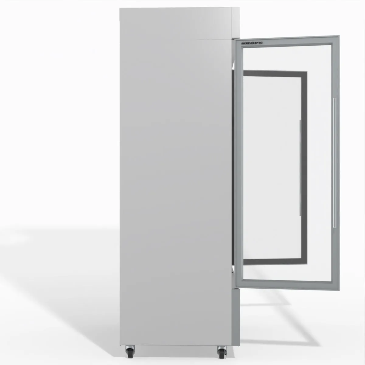 Skope BME1200N-AC 2 Glass Door Display or Storage Fridge, Lit Sign