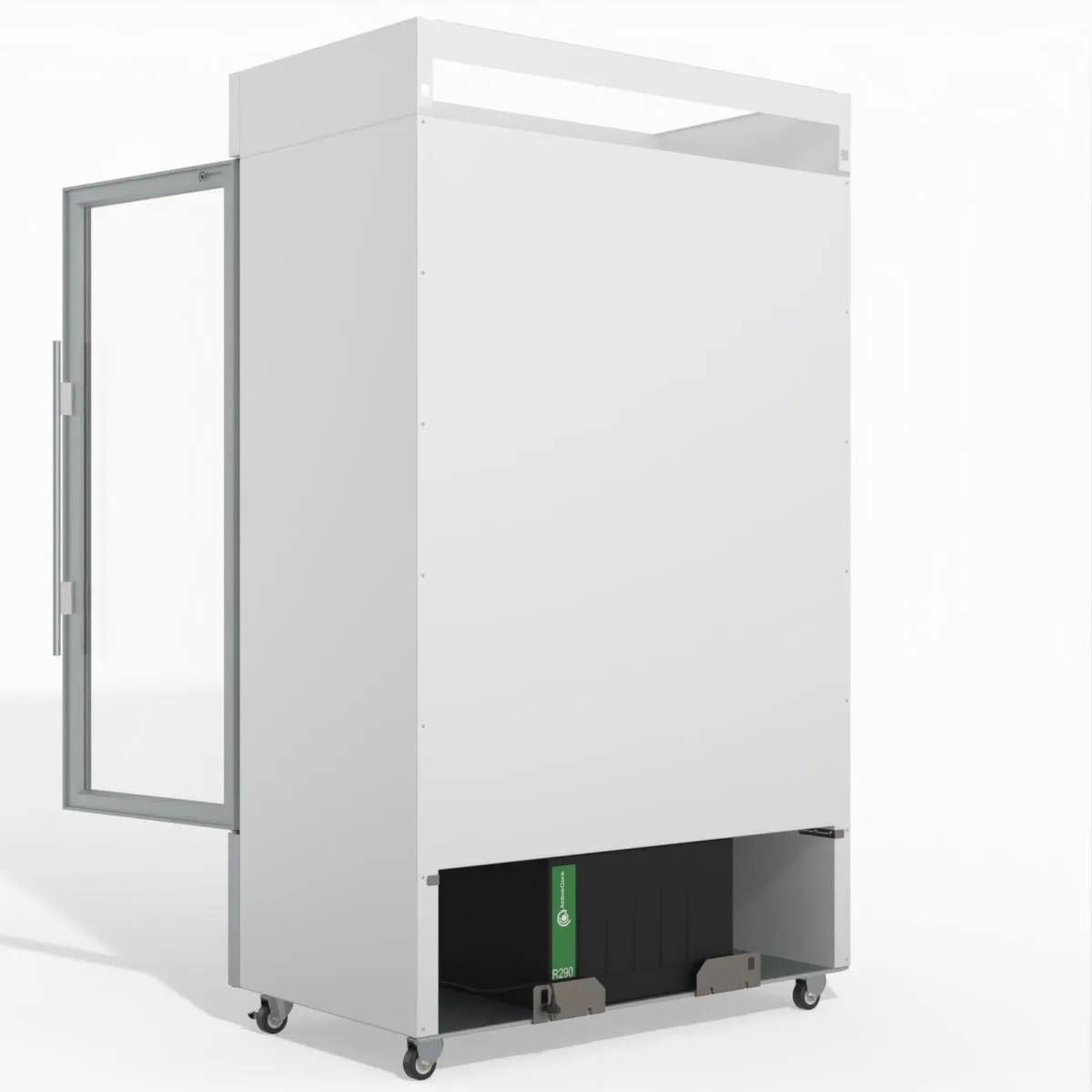 Skope BME1200N-AC 2 Glass Door Display or Storage Fridge, Lit Sign