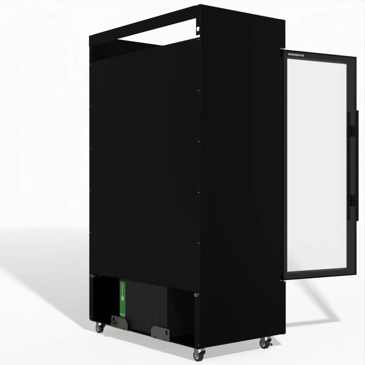 Skope BME1200N-AC 2 Glass Door Display or Storage Fridge, Lit Sign