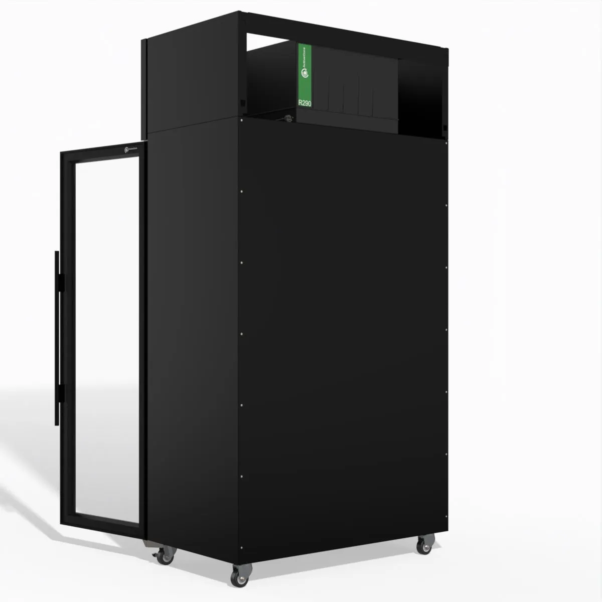 Skope TME1000N-AC 2 Glass Door Display or Storage Fridge, Lit Sign
