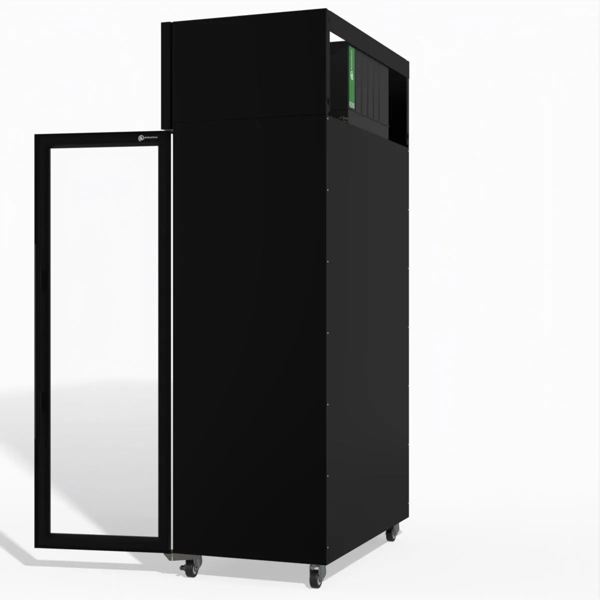 Skope TME1000N-AC 2 Glass Door Display or Storage Fridge, Lit Sign
