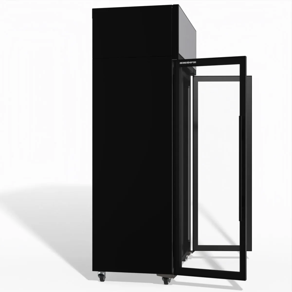 Skope TME1000N-AC 2 Glass Door Display or Storage Fridge, Lit Sign